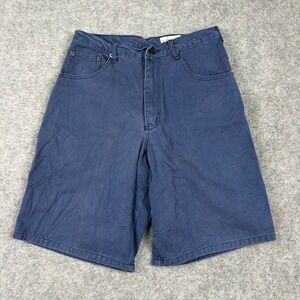 Y2K Campus Denim Shorts Mens 32 Blue Vintage 90s Baggy Workwear Gorpcore Skate